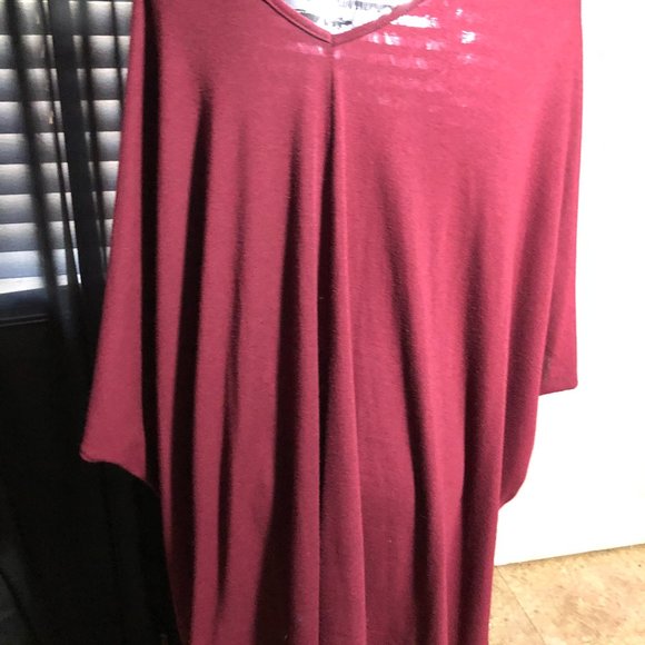 Lollipop Star Size M Wine Color Oversized Pullover - Picture 5 of 7